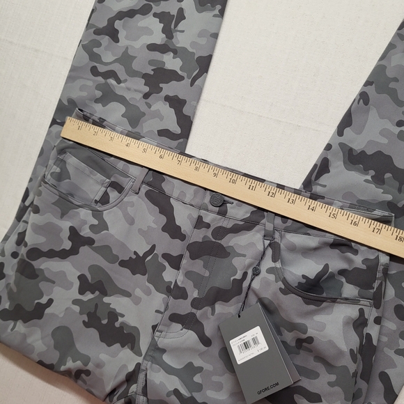 New G Fore Golf Pants Mens 34/31 Stretch Trouser Gray Camo Slim Performance - Picture 6 of 15